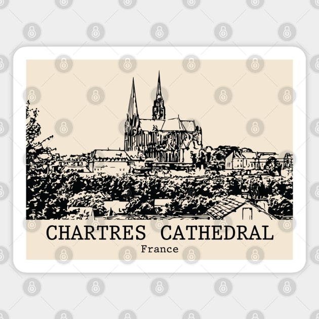 Chartres Cathedral - France Magnet by Lakeric